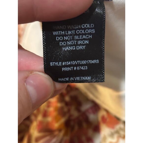 Kate and Lily Paisley Boho Midi Dress Size 8 Stretchy Lined Summer Casual - Picture 5 of 6